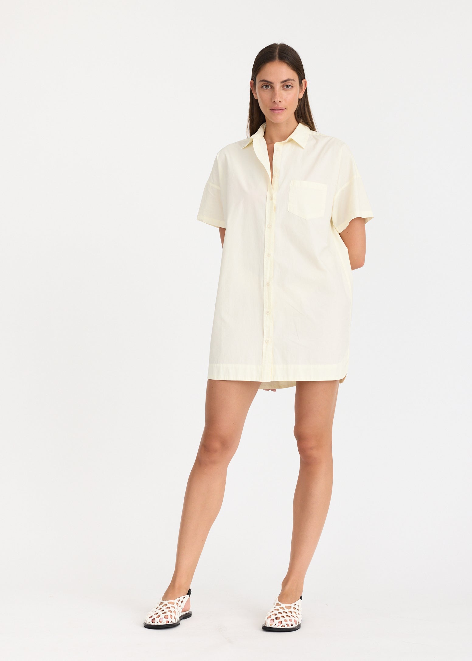 Chiara Short Sleeve MINI Dress - Limoncello