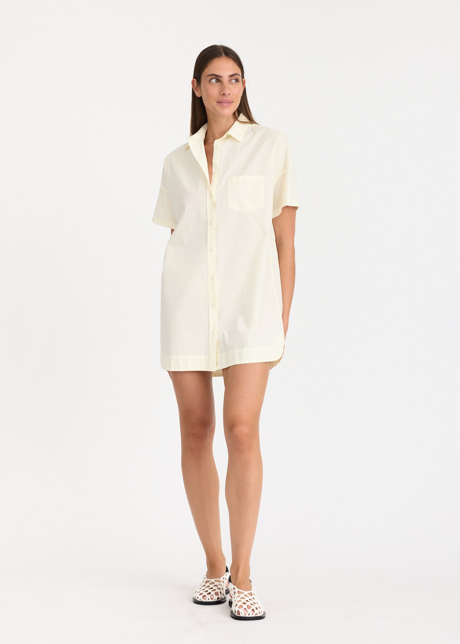 Chiara Short Sleeve MINI Dress - Limoncello