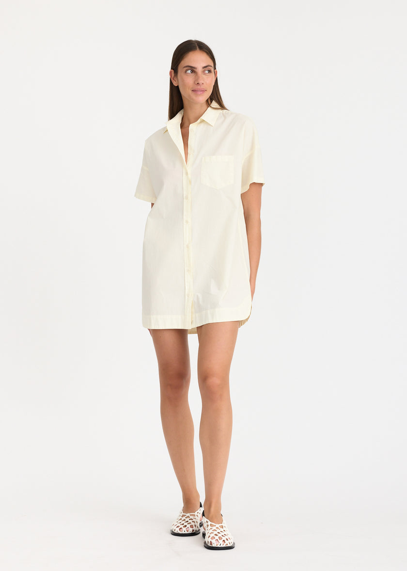 Chiara Short Sleeve MINI Dress - Limoncello