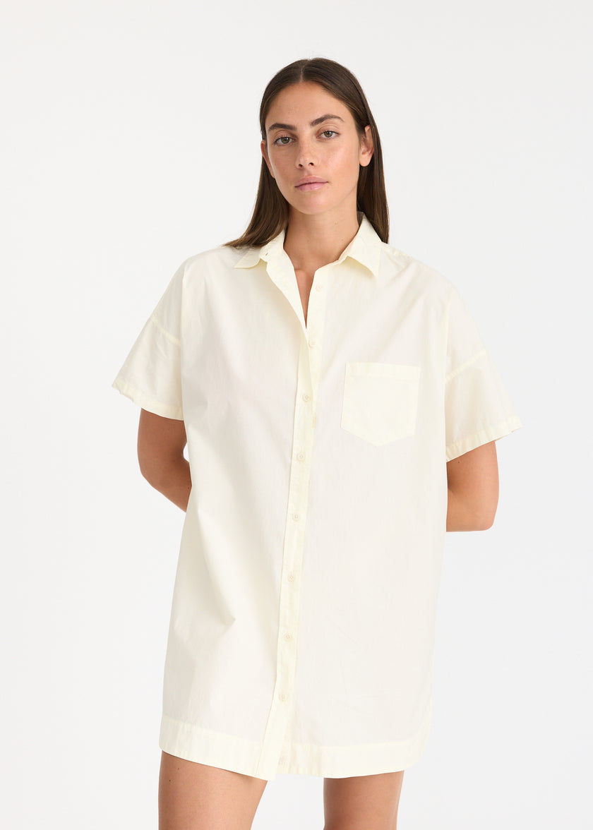 Chiara Short Sleeve MINI Dress - Limoncello