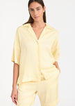 Lou - Bowling Collar Shirt - Short Sleeve - Viscose - Limoncello