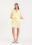 Chiara Mid Length Shorts - Viscose Limoncello