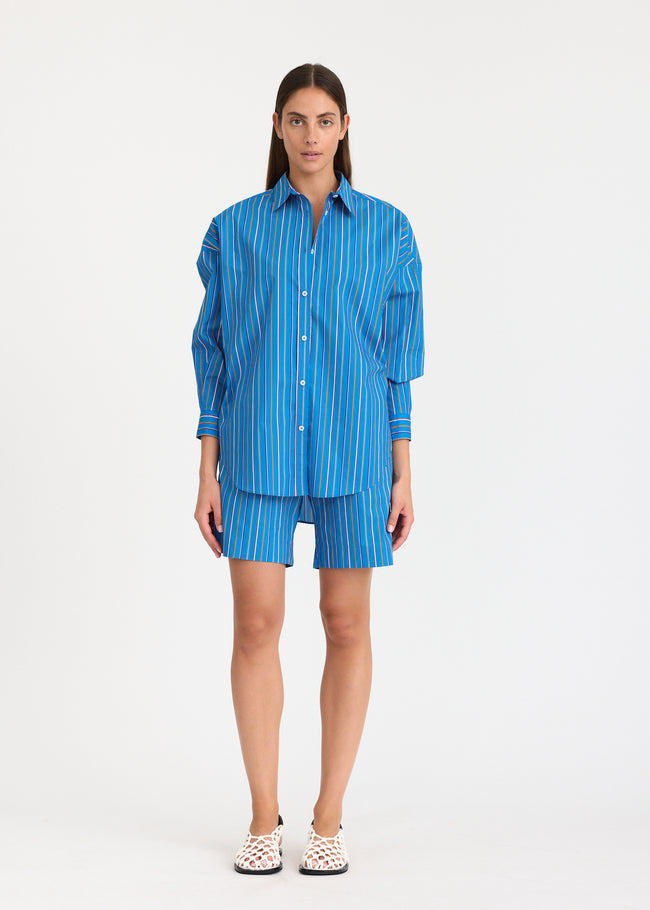 Mara Oversized Long Sleeve Shirt Stripe - Tutti Frutti