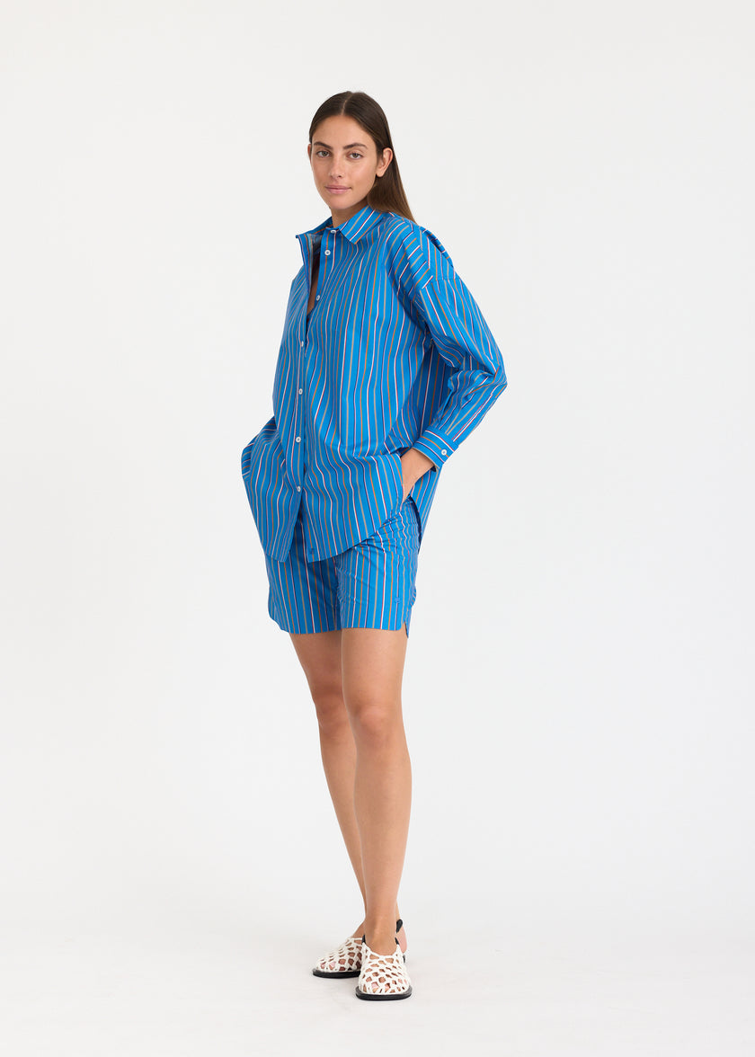 Mara Oversized Long Sleeve Shirt Stripe - Tutti Frutti