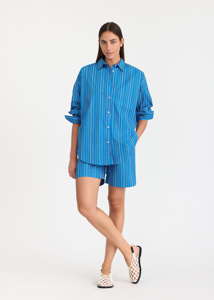 Chiara Mid Length Shorts - Tutti Frutti ink blue