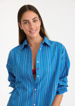 Mara Oversized Long Sleeve Shirt Stripe - Tutti Frutti