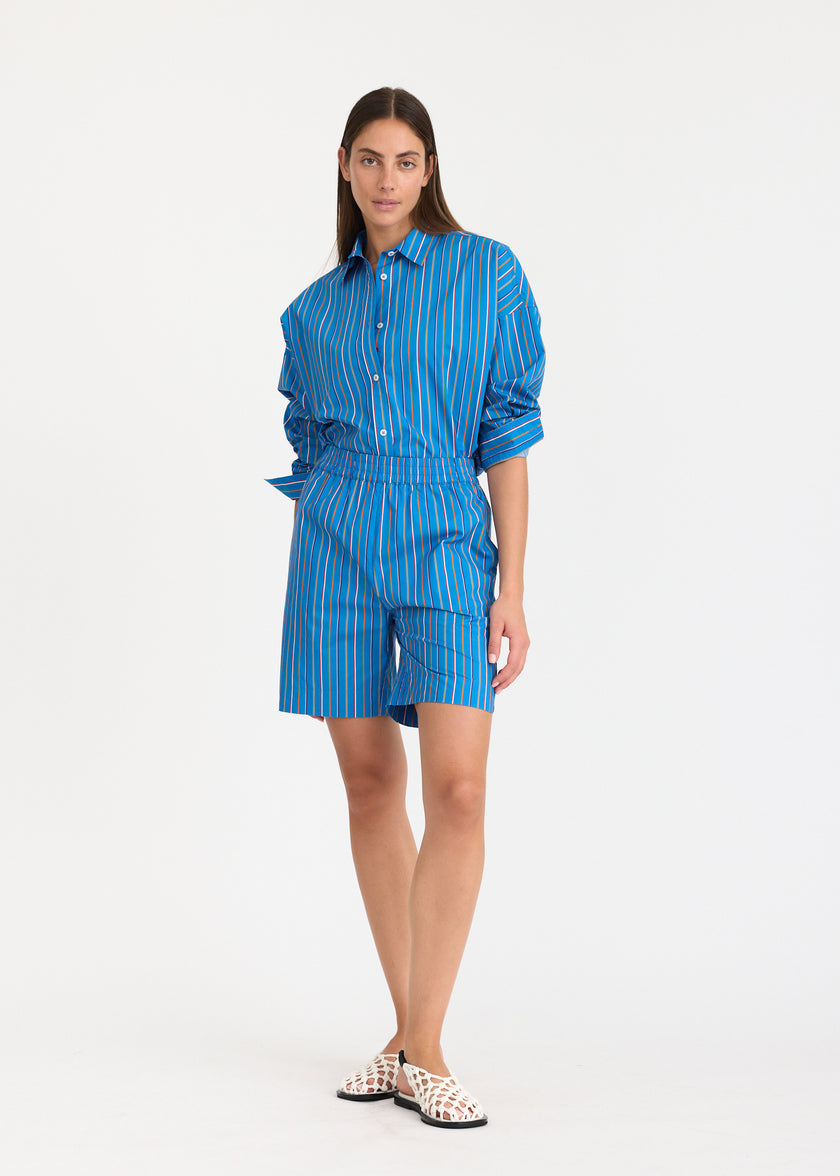 Mara Oversized Long Sleeve Shirt Stripe - Tutti Frutti