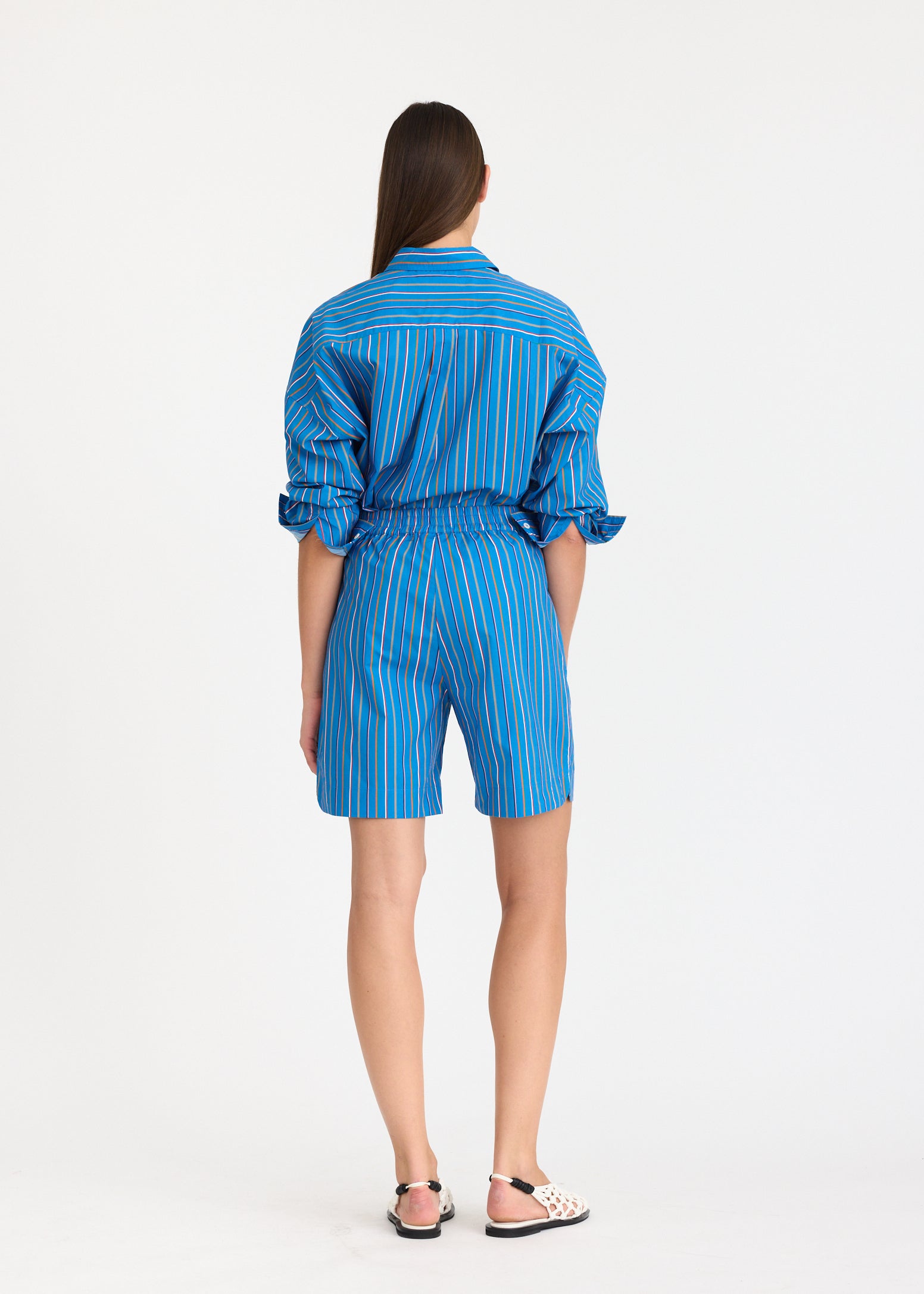 Mara Oversized Long Sleeve Shirt Stripe - Tutti Frutti