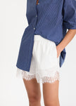 Chiara Long Sleeve Shirt Mid-Length - Navy/Natural
