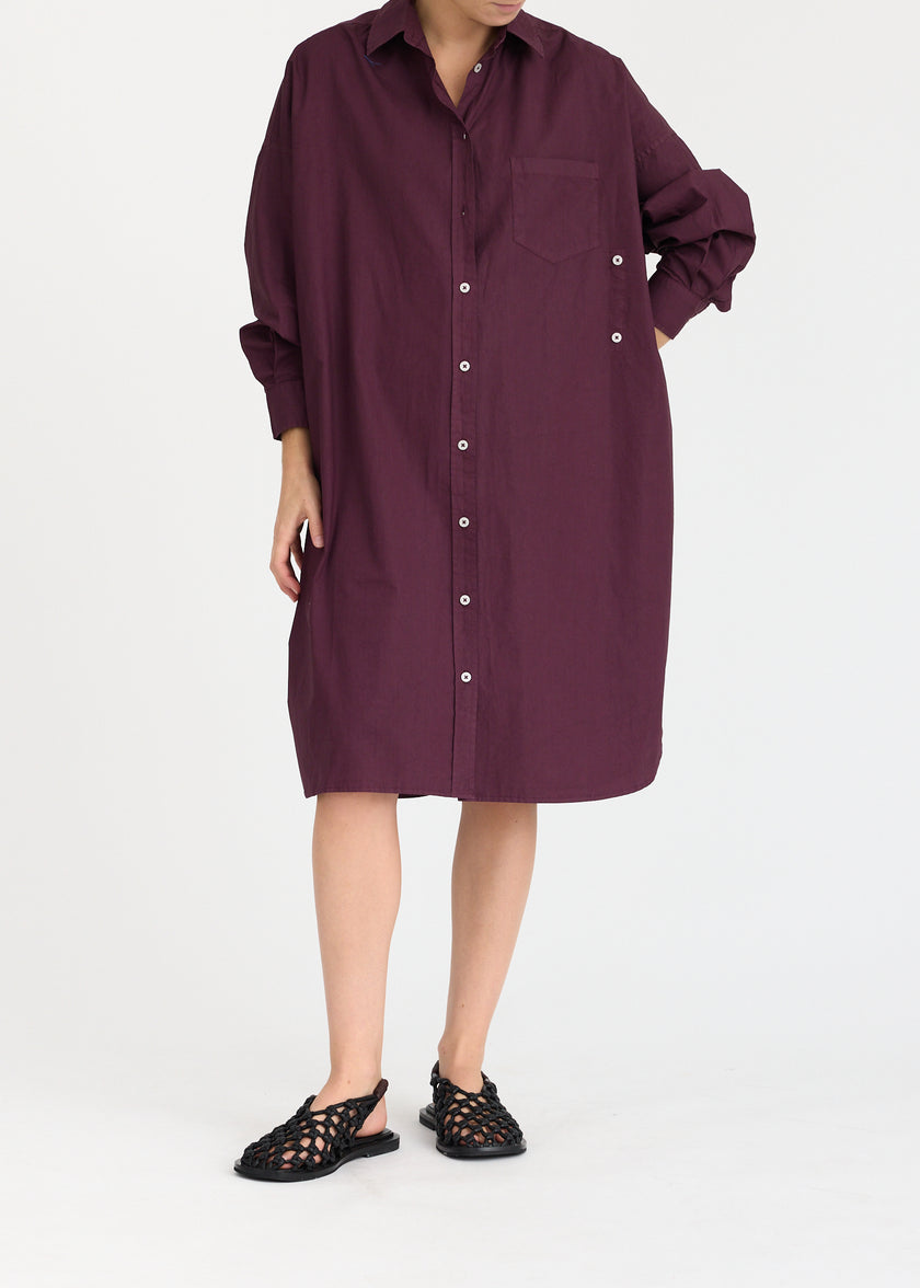 Mila Cross Over Midi Dress - Cherry