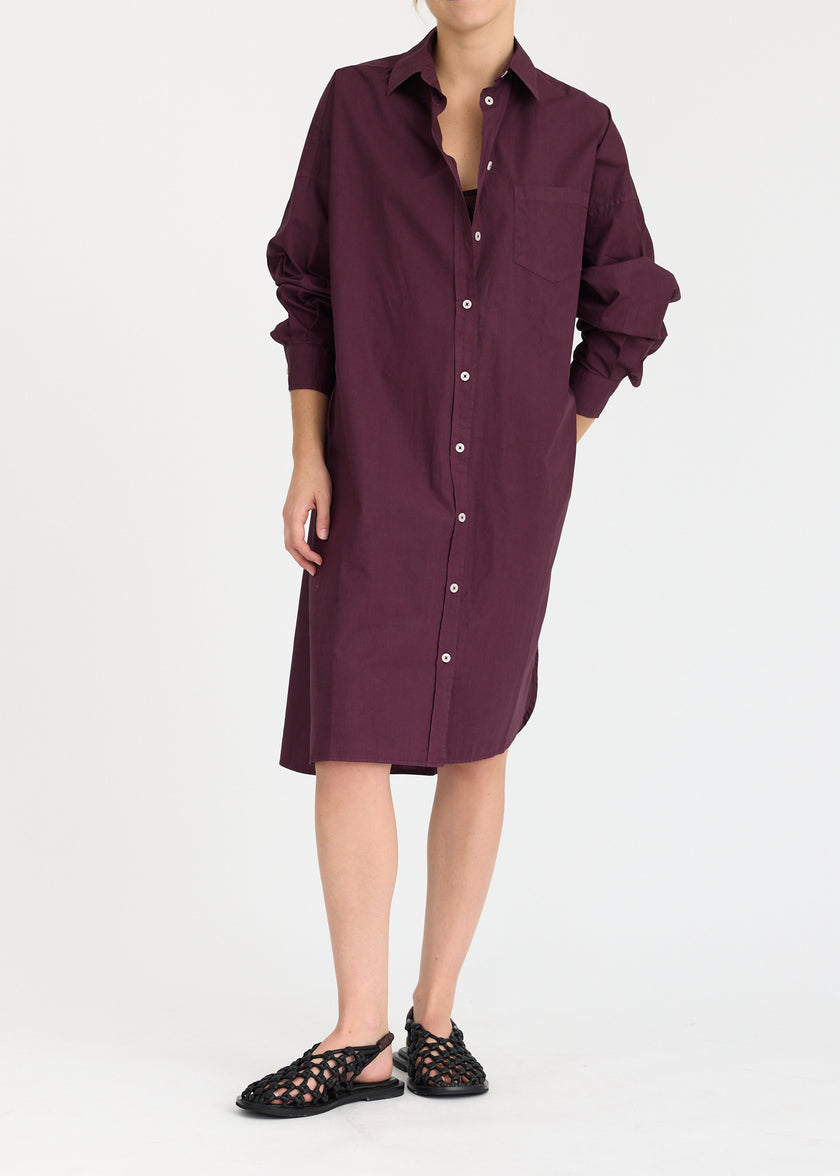 Mila Cross Over Midi Dress - Cherry