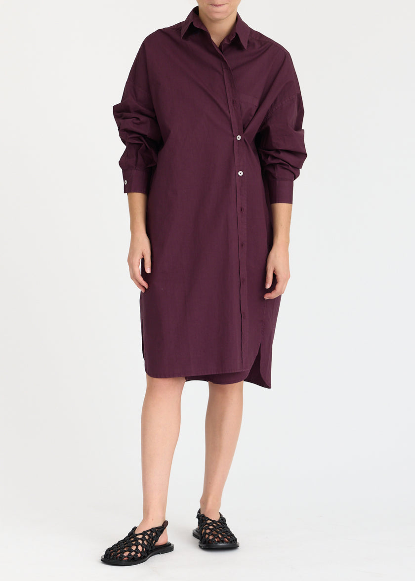 Mila Cross Over Midi Dress - Cherry