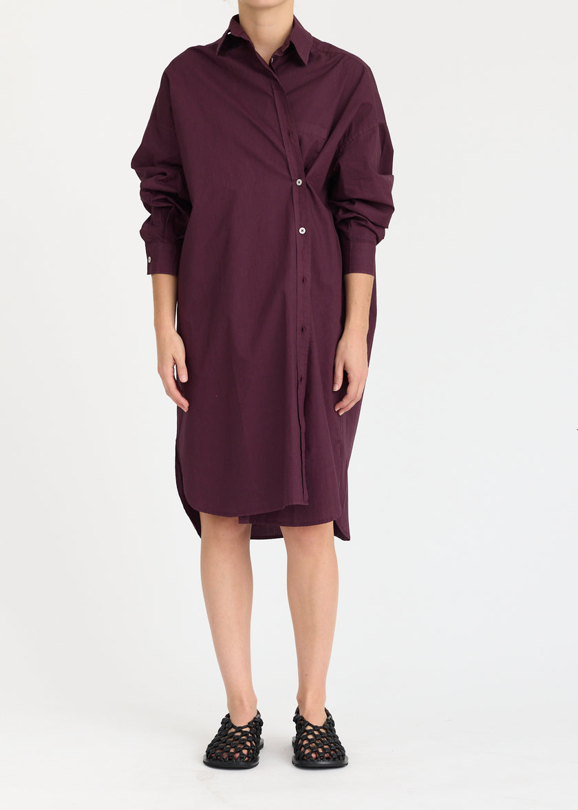 Mila Cross Over Midi Dress - Cherry