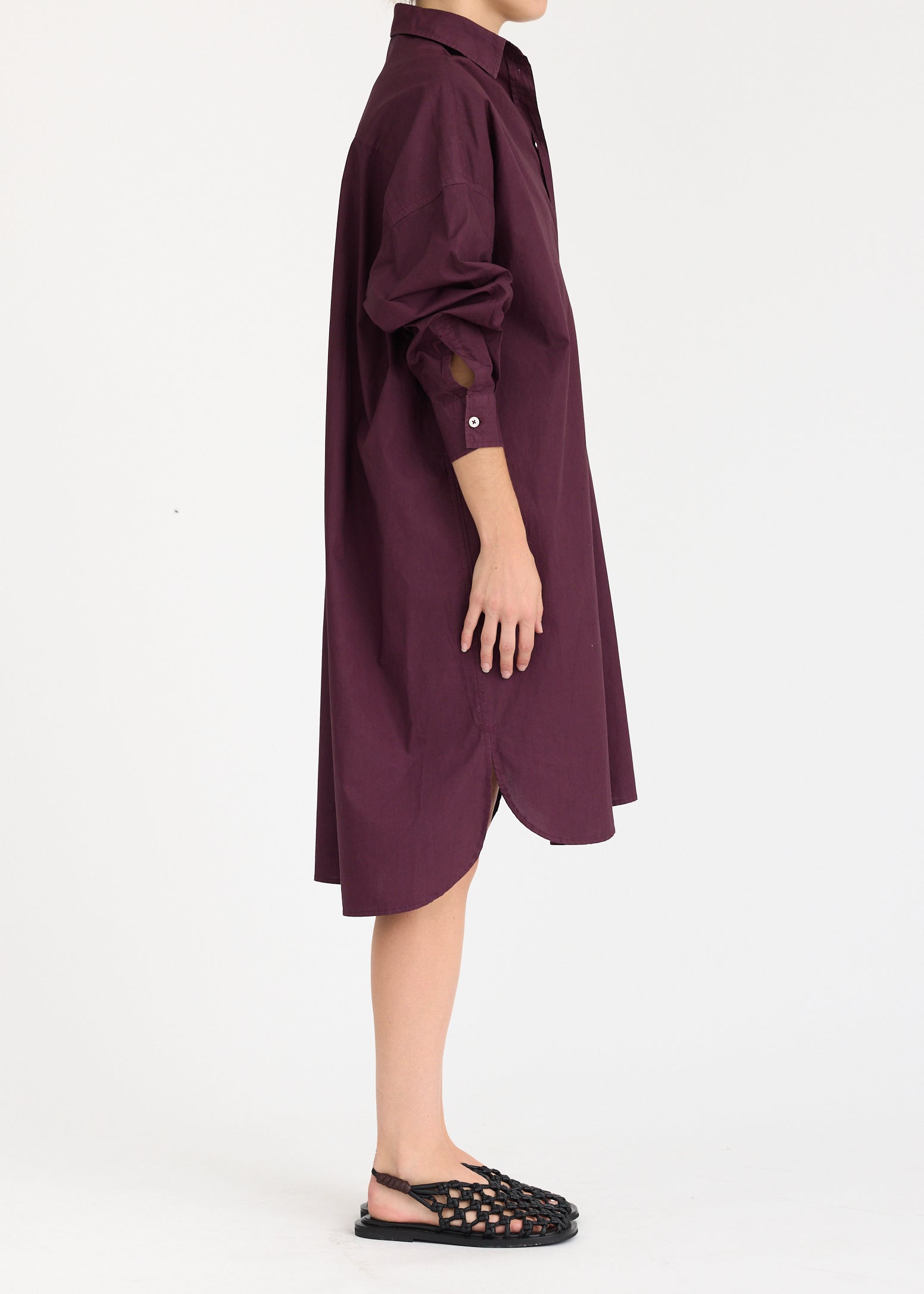 Mila Cross Over Midi Dress - Cherry