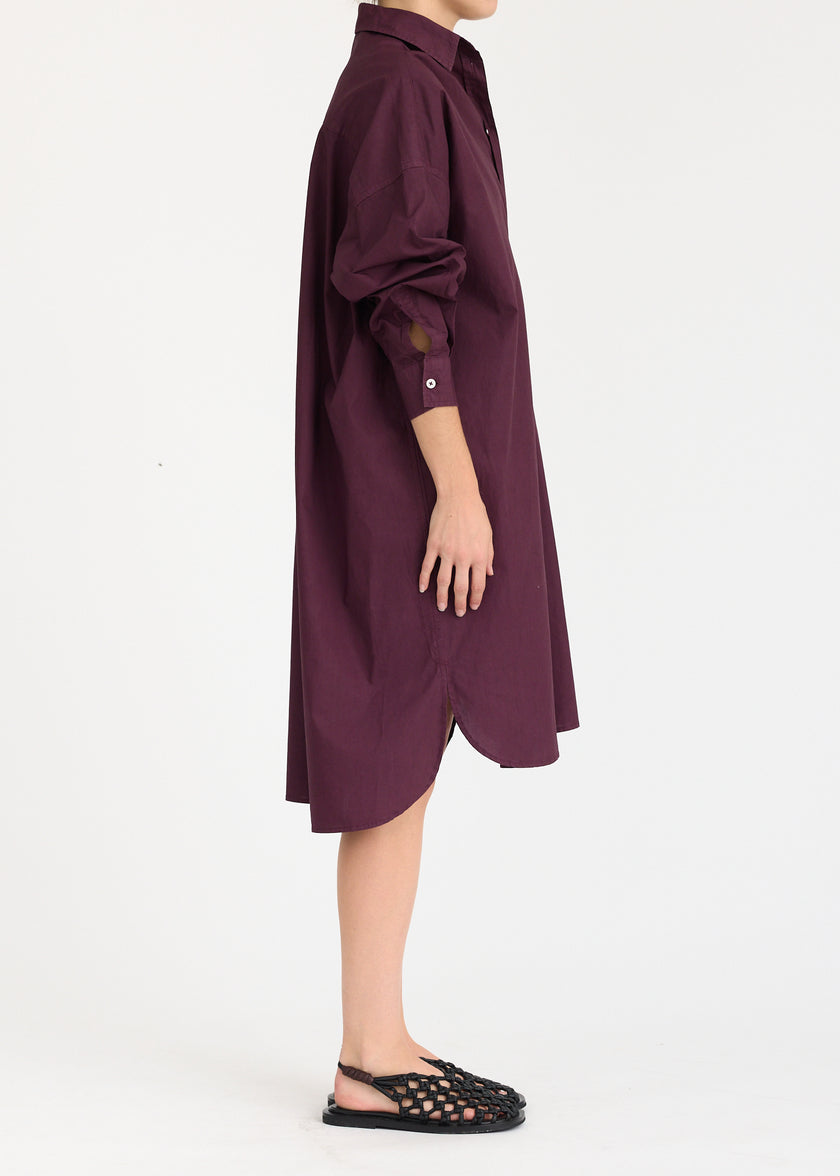 Mila Cross Over Midi Dress - Cherry