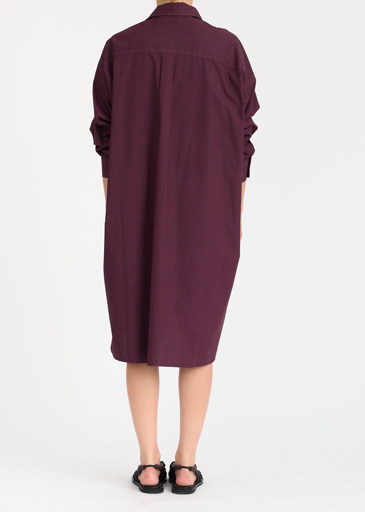 Mila Cross Over Midi Dress - Cherry