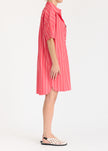 Chiara Short Sleeve MINI Dress Stripe - Watermelon/Salsa/Orange/Natural