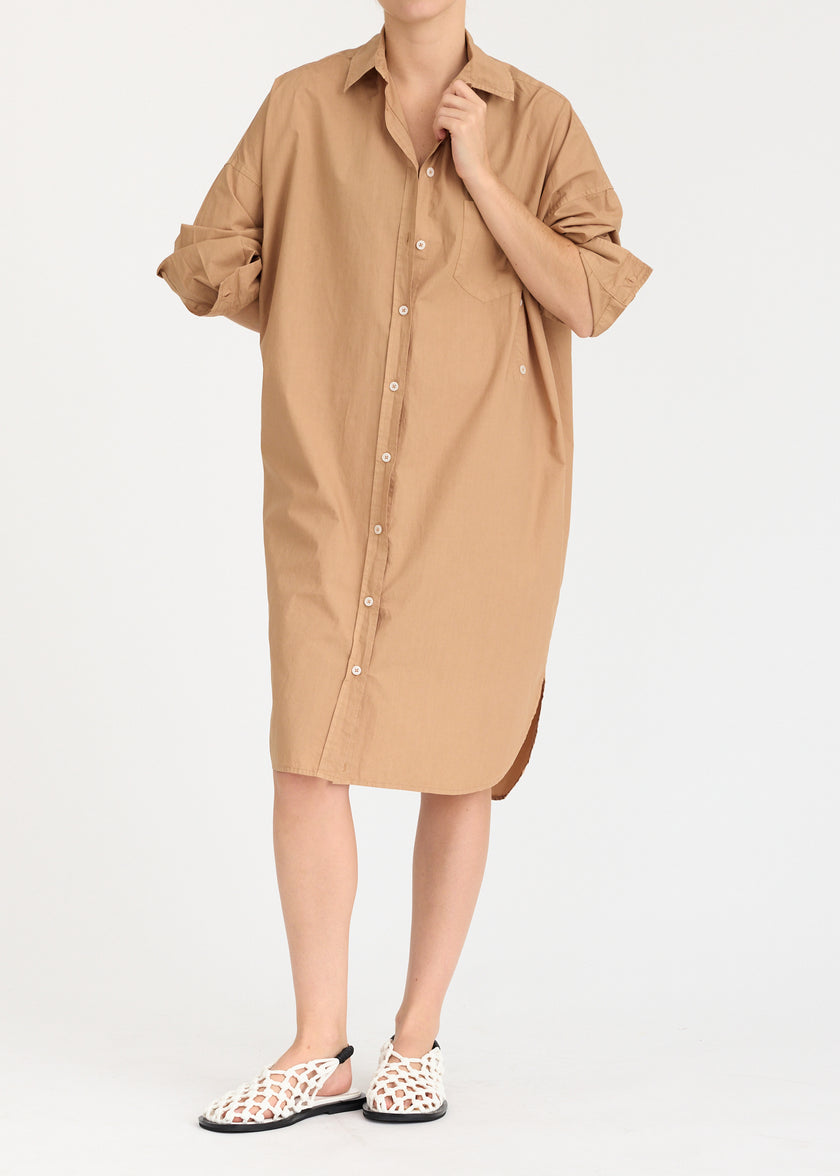 Mila Cross Over Midi Dress - Toffee