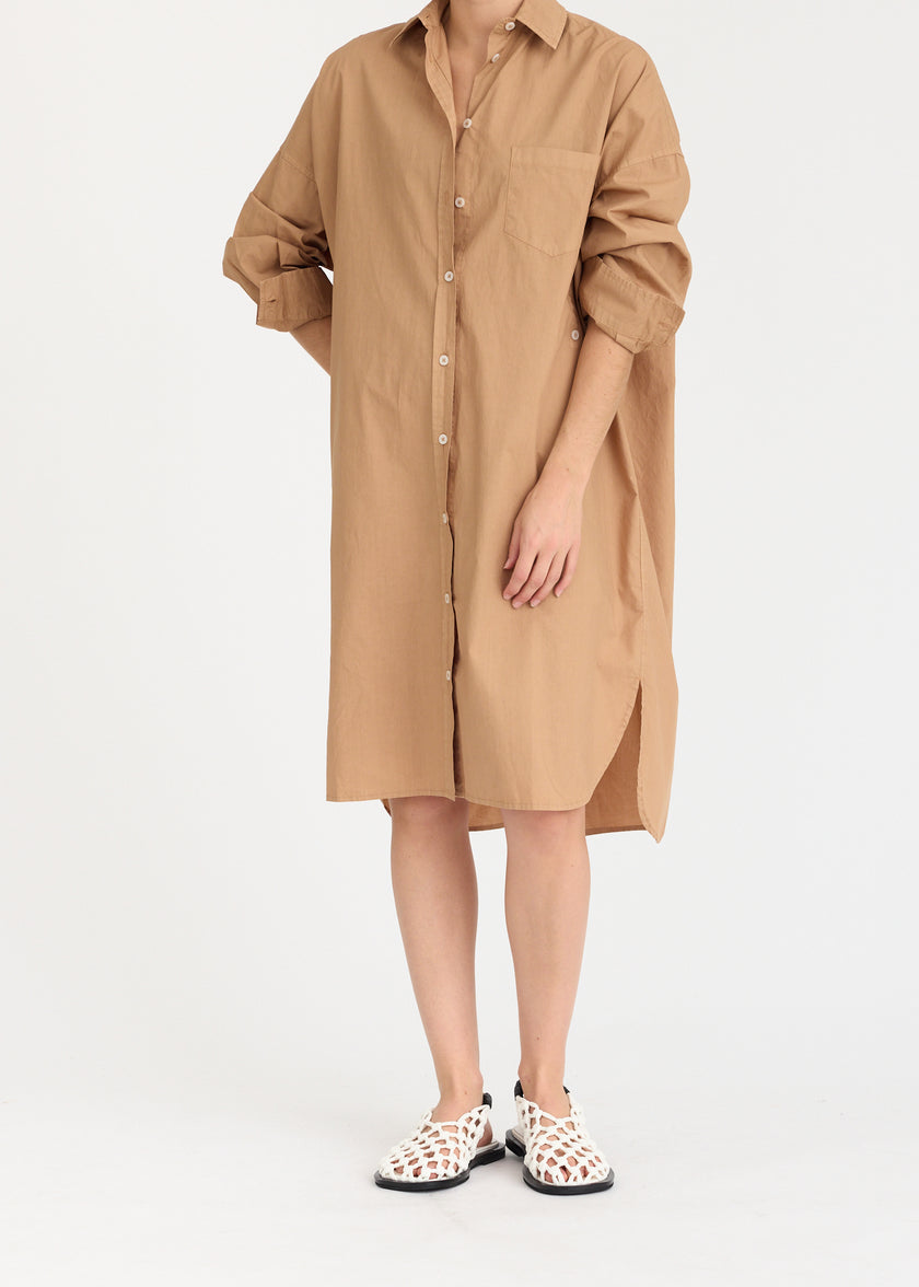 Mila Cross Over Midi Dress - Toffee
