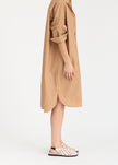 Mila Cross Over Midi Dress - Toffee