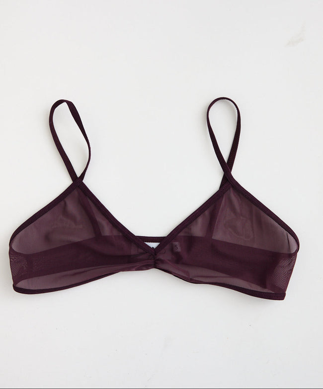 Under All Mesh Bra/top - Cherry