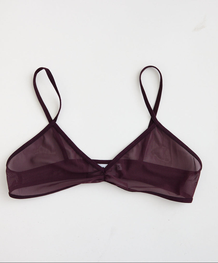 Under All Mesh Bra/top - Cherry