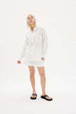 White cotton Chiara button-up shirt - classic relaxed fit
