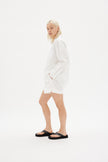 White cotton Chiara button-up shirt - classic relaxed fit

