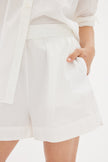 White cotton Chiara button-up shirt - classic relaxed fit