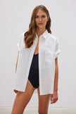 The Chiara Short Sleeve Shirt - White - Apparel