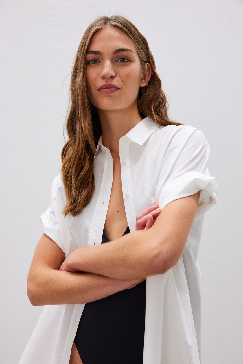 The Chiara Short Sleeve Shirt - White - Apparel