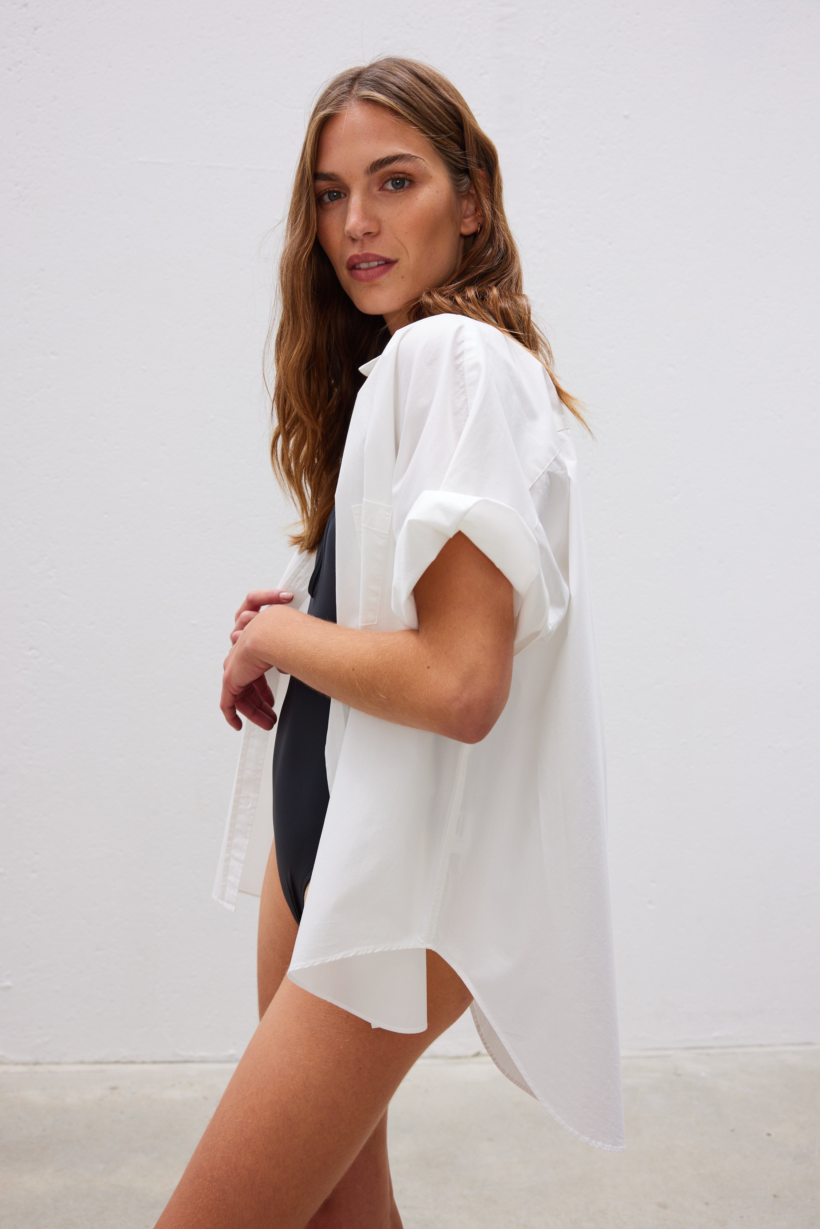 The Chiara Short Sleeve Shirt - White - Apparel