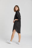 The Chiara Shirt Dress - Black - Apparel