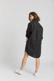 The Chiara Shirt Dress - Black - Apparel