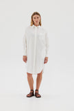 The Chiara Shirt Dress - White - Apparel