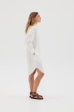 The Chiara Shirt Dress - White - Apparel