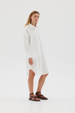 The Chiara Shirt Dress - White - Apparel
