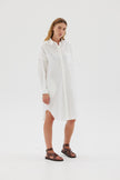 The Chiara Shirt Dress - White - Apparel