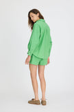 Light verde cotton Chiara button-up shirt with relaxed fit

