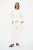 WR Track Top White + Ultra Red body & cuff tipping