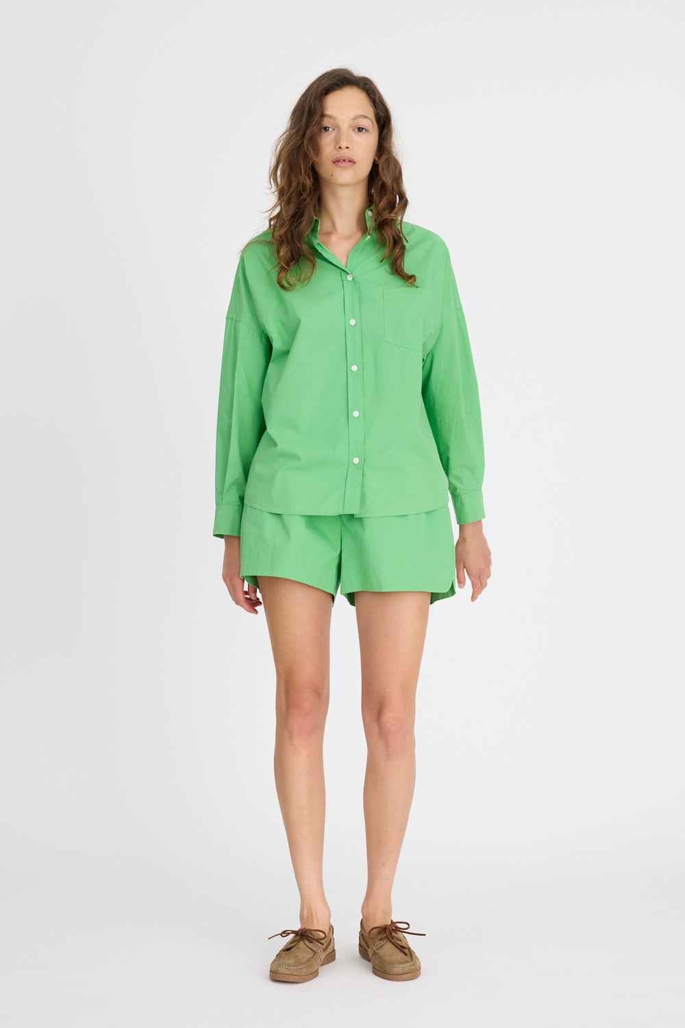 Light verde cotton shirt 
