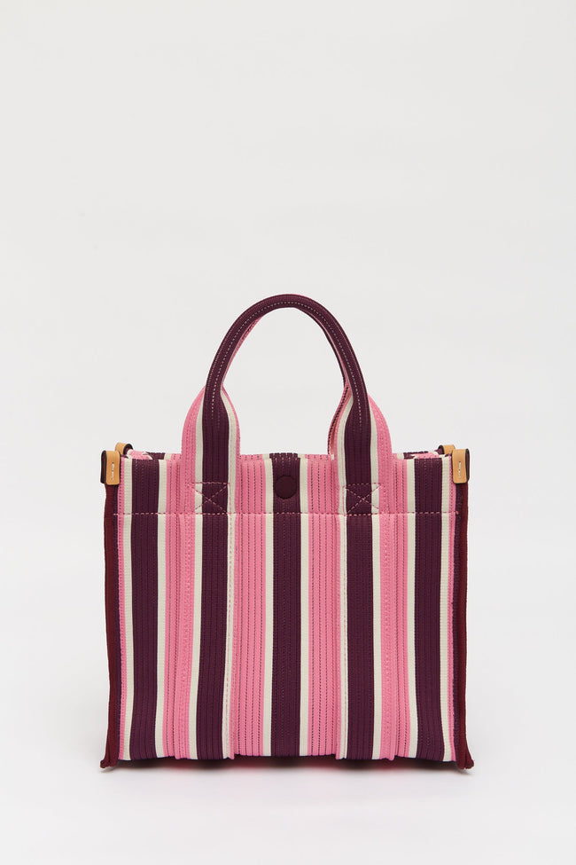 Rialto - Small Tote - Fig/Plumeria Stripe