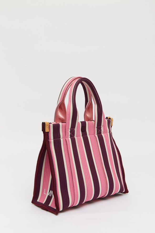 Rialto - Small Tote - Fig/Plumeria Stripe