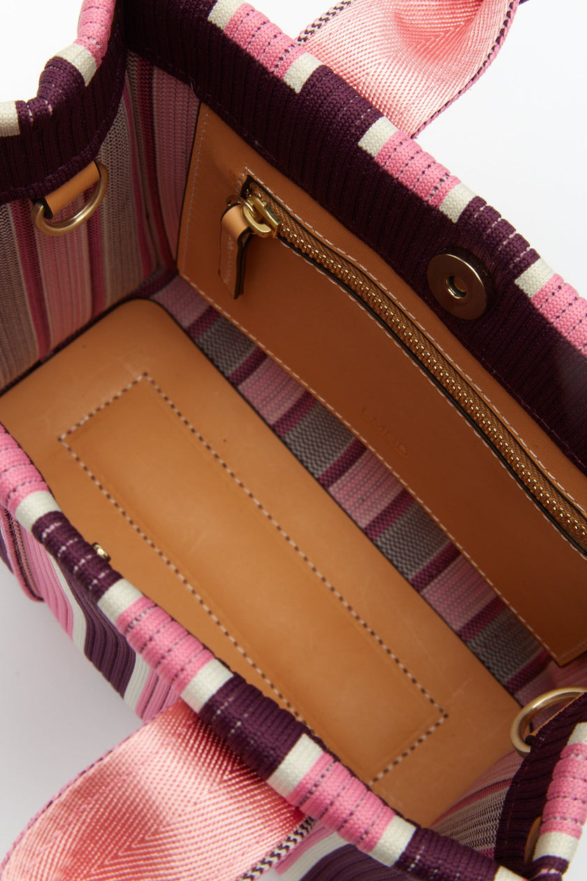 Rialto - Small Tote - Fig/Plumeria Stripe