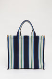 Rialto - Large Tote - Navy/Ink Blue/Verde Stripe