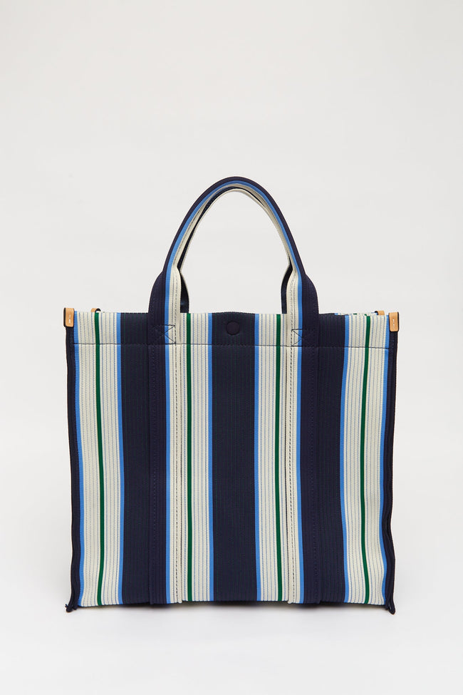 Rialto - Large Tote - Navy/Ink Blue/Verde Stripe