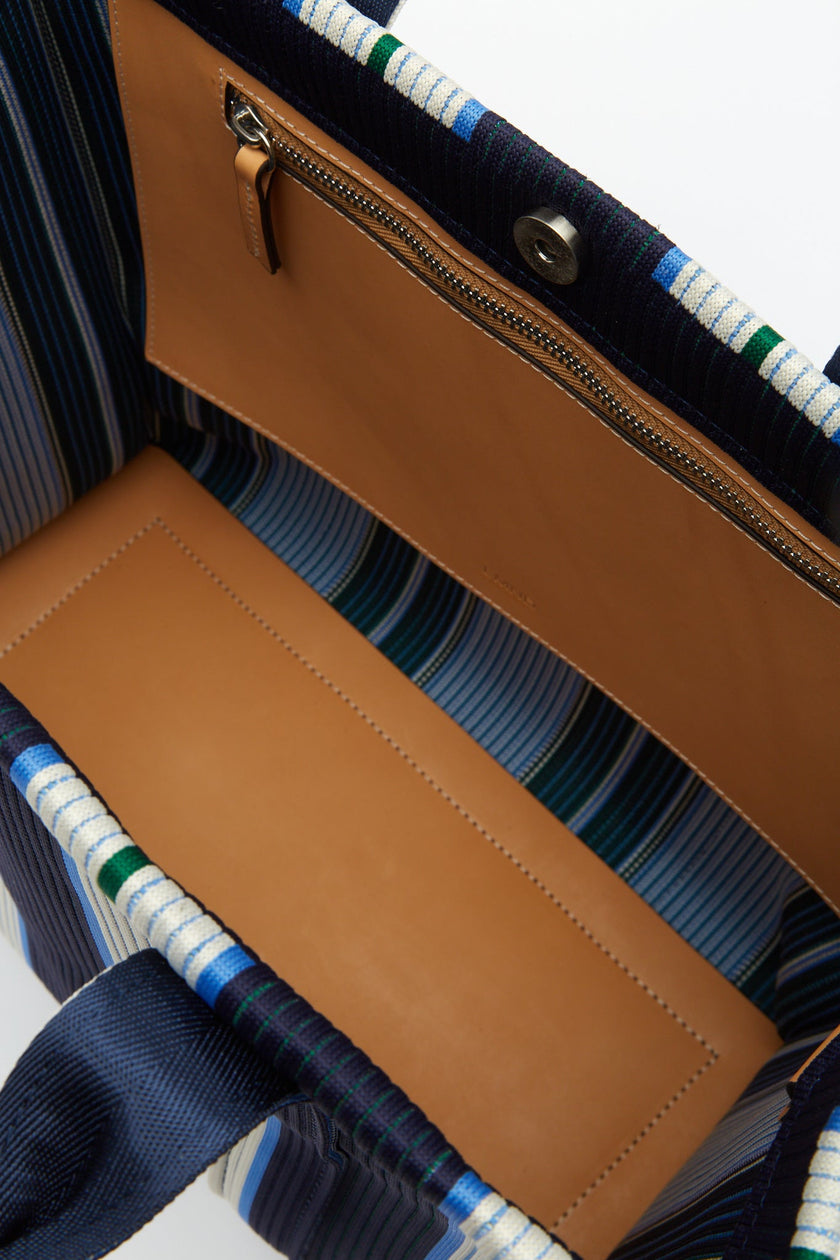 Rialto - Large Tote - Navy/Ink Blue/Verde Stripe