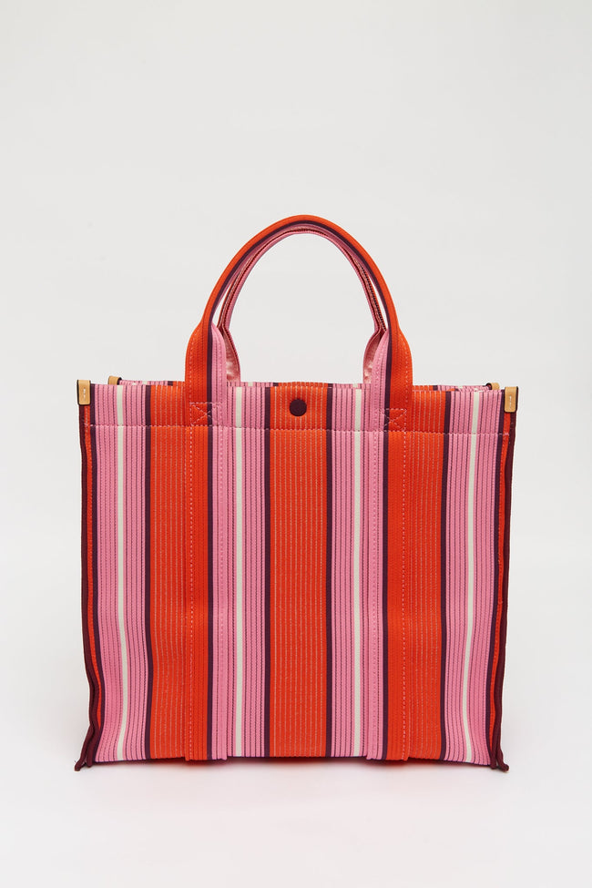 Rialto - Large Tote - Mandarina/Plumeria/Fig Stripe
