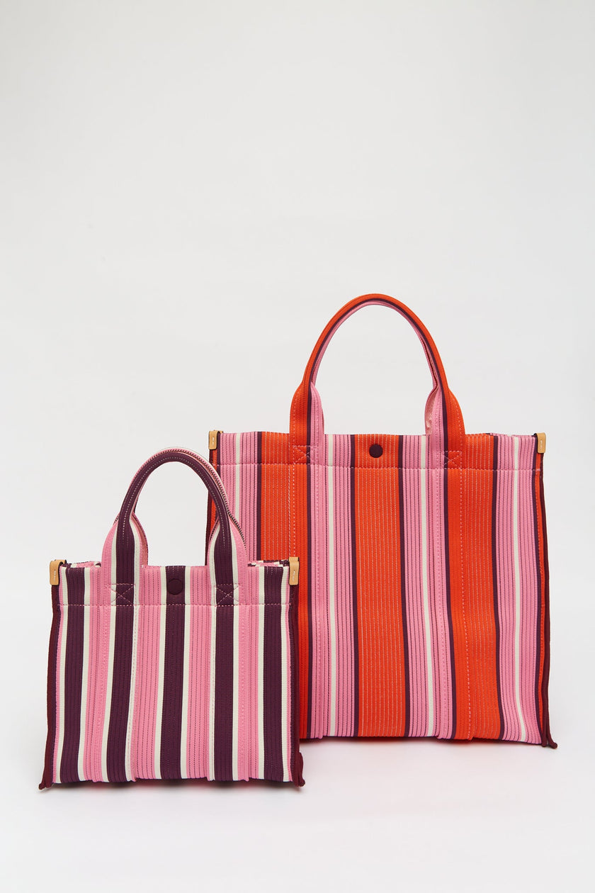 Rialto - Large Tote - Mandarina/Plumeria/Fig Stripe