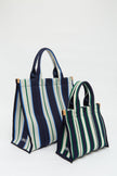 Rialto - Small Tote - Navy/Ink Blue/Verde Stripe